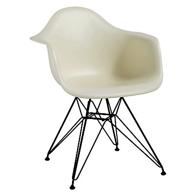 Vitra Eames DAR 43cm Armchair Cream / Black